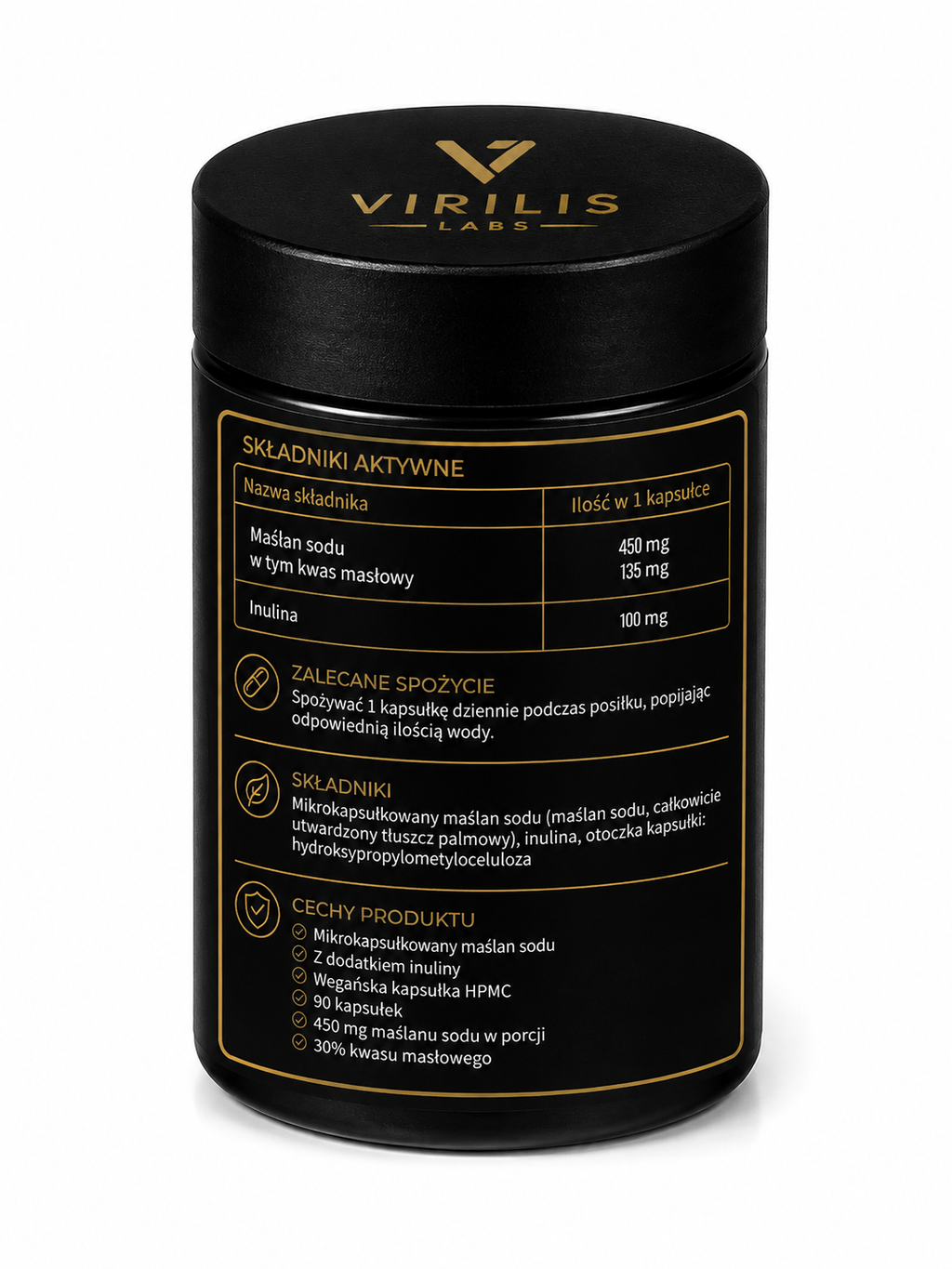 VIRILIS LABS Butyrate Complex Maślan Sodu 90 kapsułek