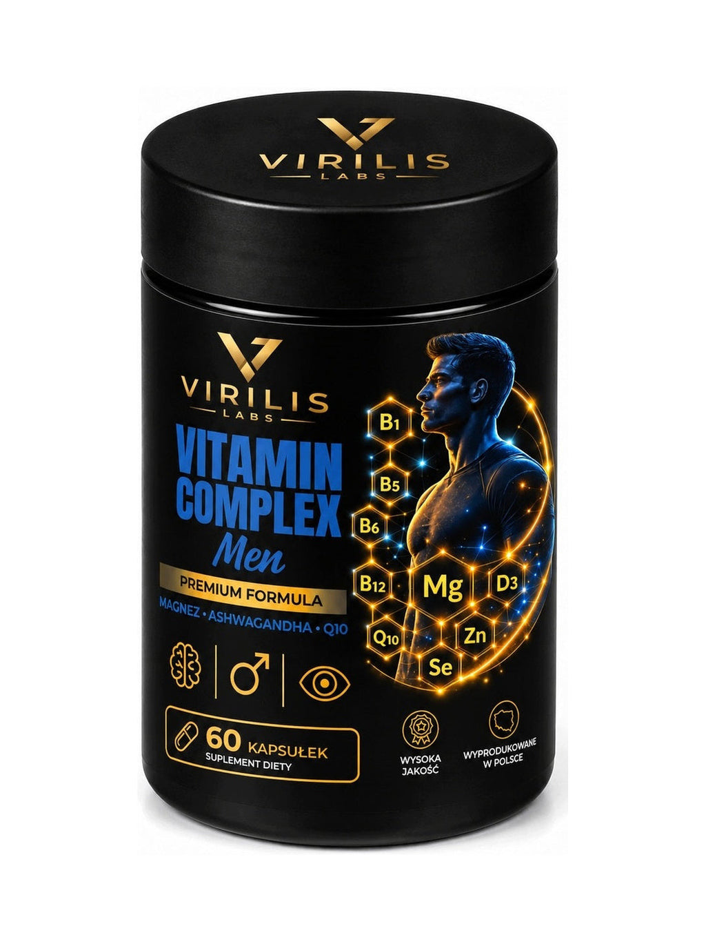 VIRILIS LABS Vitamin Complex Men – 60 kapsułek – składnik zestawu