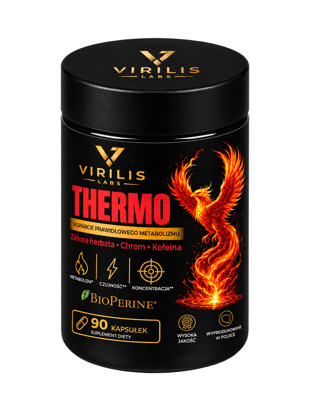 VIRILIS LABS Thermo – 90 kapsułek – packshot bez tła