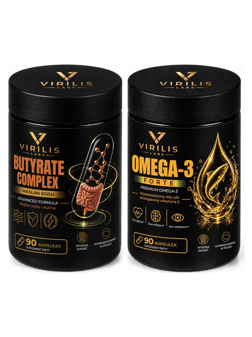 VIRILIS LABS Butyrate Complex + Omega 3 Forte 90 – zestaw – oba produkty w zestawie