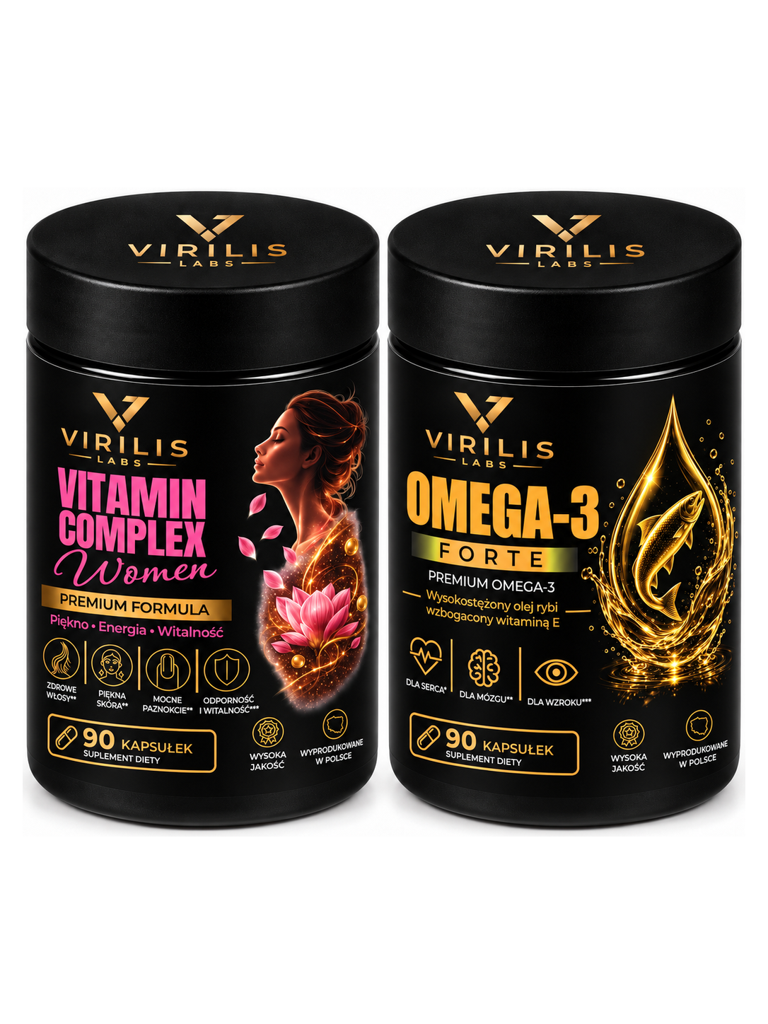 VIRILIS LABS Dla niej Duo – Women + Omega 3 Forte 90 – oba produkty w zestawie