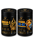 VIRILIS LABS Omega 3 Forte 90 + D3 4000 IU + K2 MK-7 – zestaw 75+ – oba produkty w zestawie
