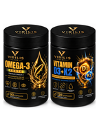 VIRILIS LABS Omega 3 Forte 90 + D3 4000 IU + K2 MK-7 – zestaw 75+ – oba produkty w zestawie