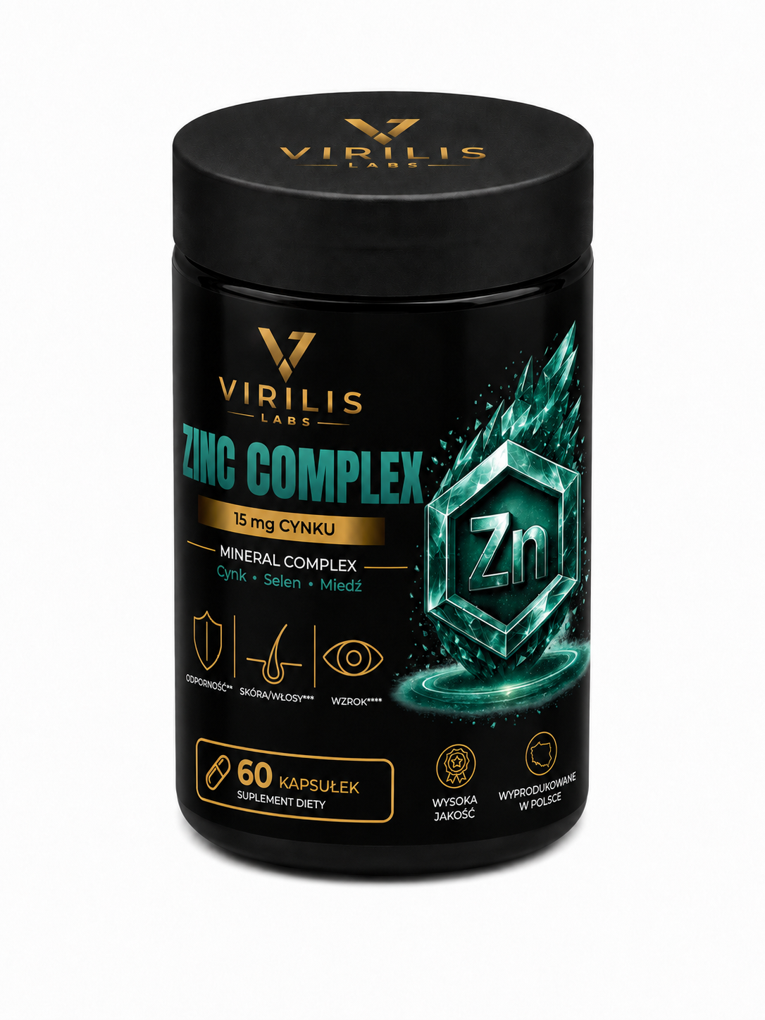 VIRILIS Zinc Complex 15 mg, 60 kapsułek